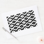 Sticker Rectangulaire Motif diamant noir et blanc (Enveloppe)