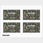 Sticker Rectangulaire Motif du camouflage vert militaire (Feuille)