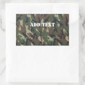 Sticker Rectangulaire Motif du camouflage vert militaire (Sac)