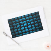 Sticker Rectangulaire Motif Éléphant Bleu (Enveloppe)