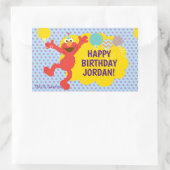 Sticker Rectangulaire Motif Elmo avec ballons de fête (Sac)