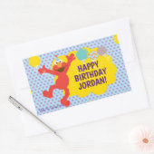 Sticker Rectangulaire Motif Elmo avec ballons de fête (Enveloppe)