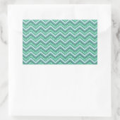 Sticker Rectangulaire Motif Emerald Chevron à facettes (Sac)