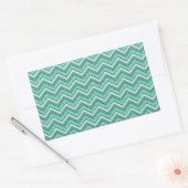 Sticker Rectangulaire Motif Emerald Chevron à facettes (Enveloppe)