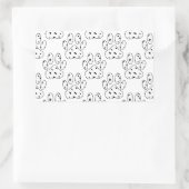Sticker Rectangulaire Motif Empreinte de patte dalmate (Sac)