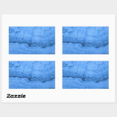 Sticker Rectangulaire Motif en granit bleu, marbre bleu, pierre bleue (Feuille)