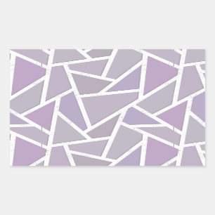 Sticker Rectangulaire Motif en mosaïque de lavande