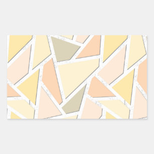 Sticker Rectangulaire Motif en mosaïque jaune citron