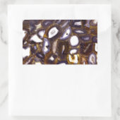 Sticker Rectangulaire Motif en pierre blanche Brown violet (Sac)