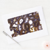 Sticker Rectangulaire Motif en pierre blanche Brown violet (Enveloppe)