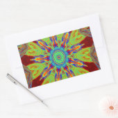 Sticker Rectangulaire Motif ethnique d'Asie africaine (Enveloppe)