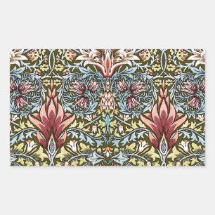 Sticker Rectangulaire Motif floral à tête de serpent de William Morris