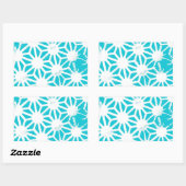 Sticker Rectangulaire Motif géométrique Aqua (Feuille)