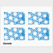 Sticker Rectangulaire Motif géométrique bleu (Feuille)