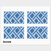 Sticker Rectangulaire Motif géométrique bleu (Feuille)