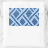 Sticker Rectangulaire Motif géométrique bleu (Sac)