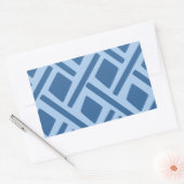Sticker Rectangulaire Motif géométrique bleu (Enveloppe)