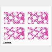 Sticker Rectangulaire Motif géométrique Fuchsia (Feuille)