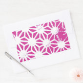 Sticker Rectangulaire Motif géométrique Fuchsia (Enveloppe)