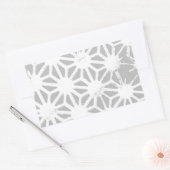 Sticker Rectangulaire Motif géométrique gris et blanc (Enveloppe)