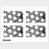Sticker Rectangulaire Motif géométrique noir et blanc (Feuille)