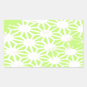 Sticker Rectangulaire Motif géométrique vert cime