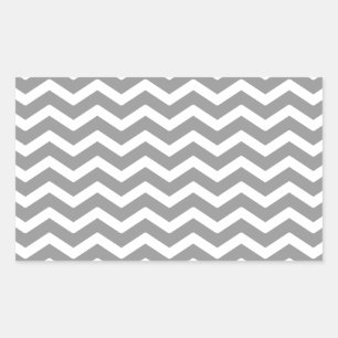 Sticker Rectangulaire Motif gris gris blanc Chevron