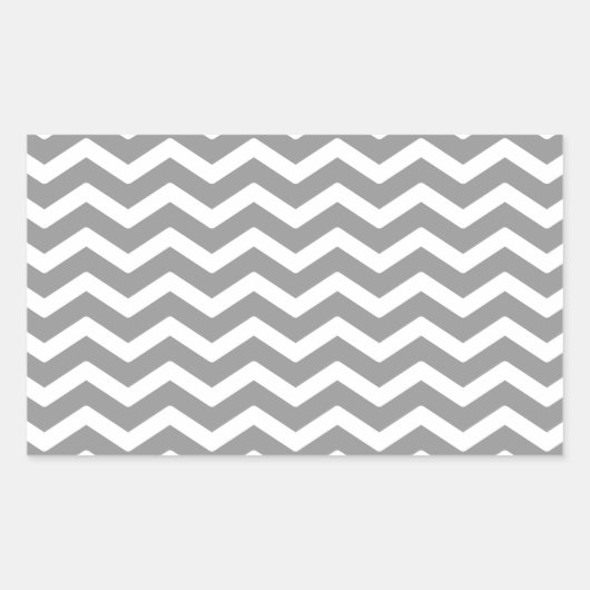 Sticker Rectangulaire Motif gris gris blanc Chevron (Devant)