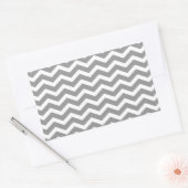 Sticker Rectangulaire Motif gris gris blanc Chevron (Enveloppe)
