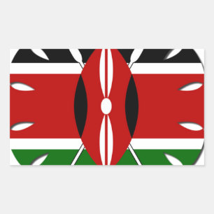 Sticker Rectangulaire Motif kenyan rond : un symbole national
