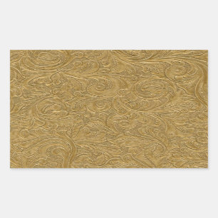 Sticker Rectangulaire Motif métallique de remous d'or