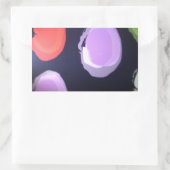 Sticker Rectangulaire Motif moderne coloré Polka Point Art Imprimer (Sac)