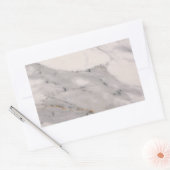 Sticker Rectangulaire Motif moderne en marbre noir gris rose (Enveloppe)
