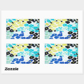 Sticker Rectangulaire Motif moderne tendance Leopard (Feuille)