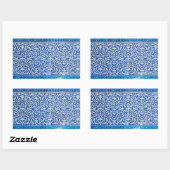 Sticker Rectangulaire Motif nuages (Feuille)