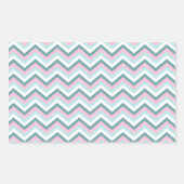 Sticker Rectangulaire Motif Ocean Mist Chevron (Devant)