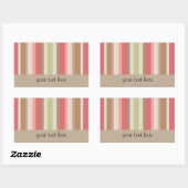 Sticker Rectangulaire Motif Paprika Stripes (Feuille)