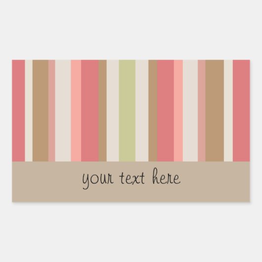 Sticker Rectangulaire Motif Paprika Stripes (Devant)