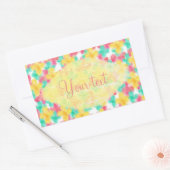 Sticker Rectangulaire Motif Pastel Fleurs d'été (Enveloppe)