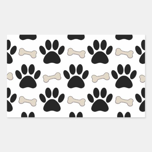 Sticker Rectangulaire Motif Pâtes Et Os (Devant)