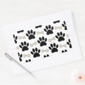 Sticker Rectangulaire Motif Pâtes Et Os (Enveloppe)