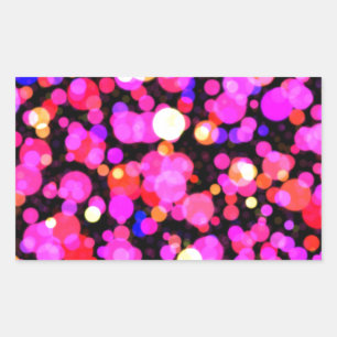 Sticker Rectangulaire Motif point de cercle rose