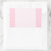 Sticker Rectangulaire Motif Pois rose et blanc. (Sac)