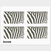 Sticker Rectangulaire Motif Poster de animal Zebra Stripe (Feuille)