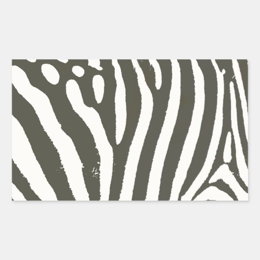Sticker Rectangulaire Motif Poster de animal Zebra Stripe (Devant)