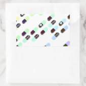 Sticker Rectangulaire Motif Rainbow Pastel Pills (Sac)