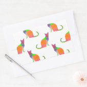 Sticker Rectangulaire Motif Silhouette de chat à basse densité (Enveloppe)