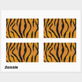 Sticker Rectangulaire Motif tigre rayé (Feuille)
