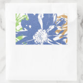 Sticker Rectangulaire Motif vert bleu orange (Sac)