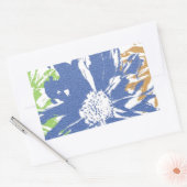 Sticker Rectangulaire Motif vert bleu orange (Enveloppe)